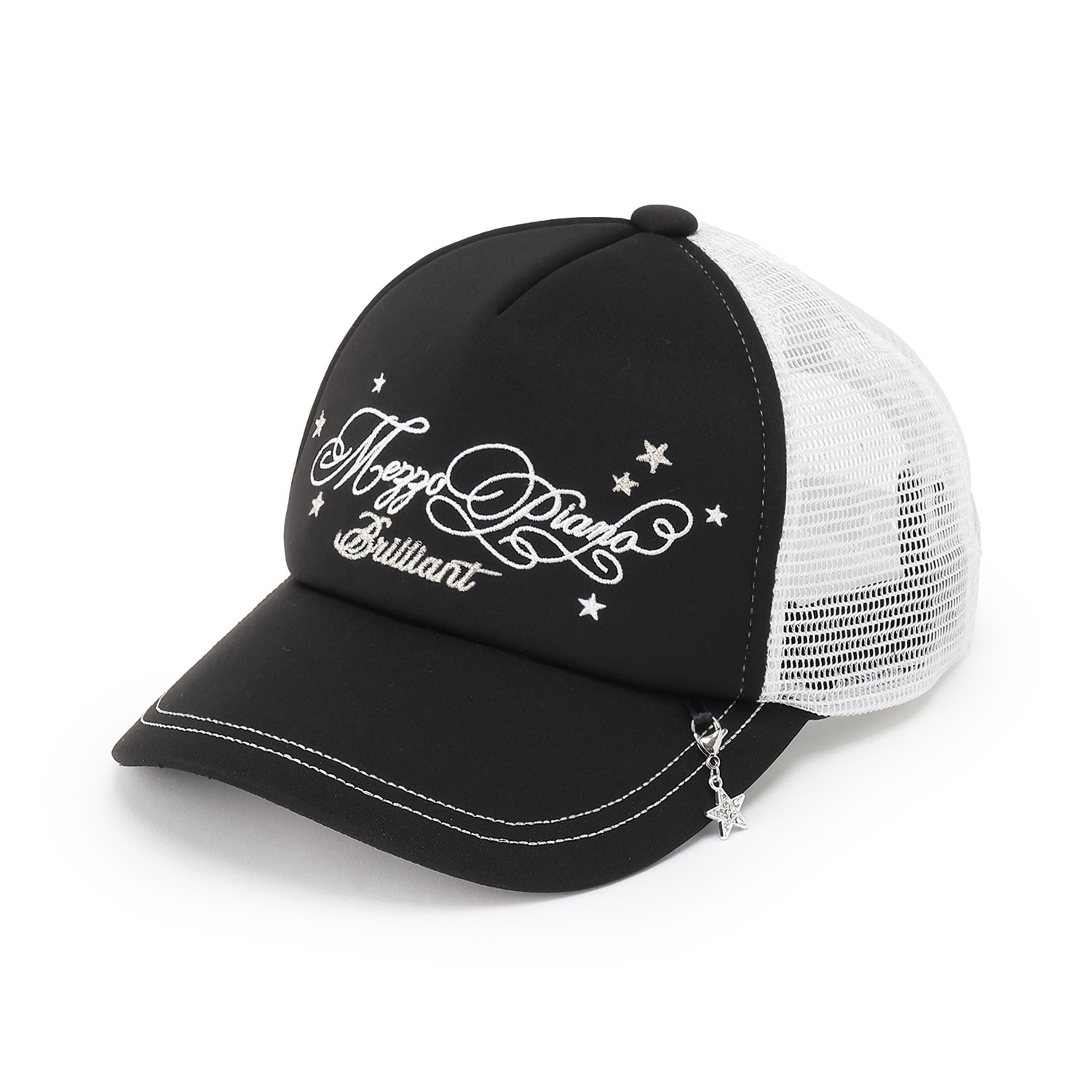 【冷感】STARチャームつきキラキラメッシュキャップ