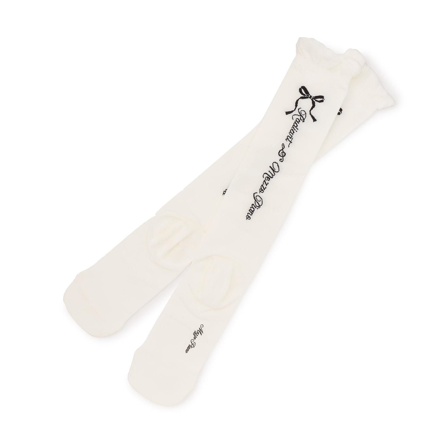 リボン＆ロゴハイソックス