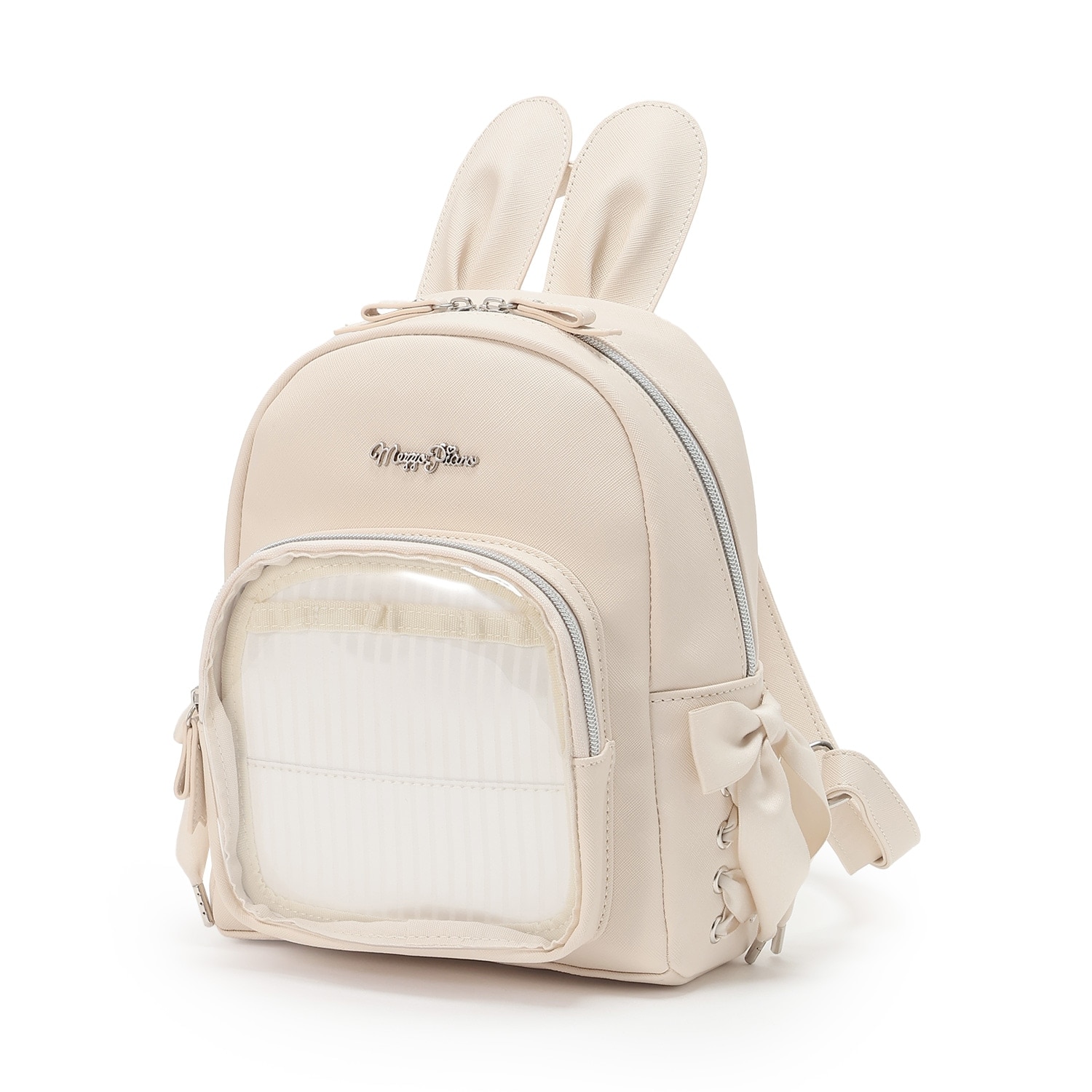 うさ耳レースアップ合皮リュック