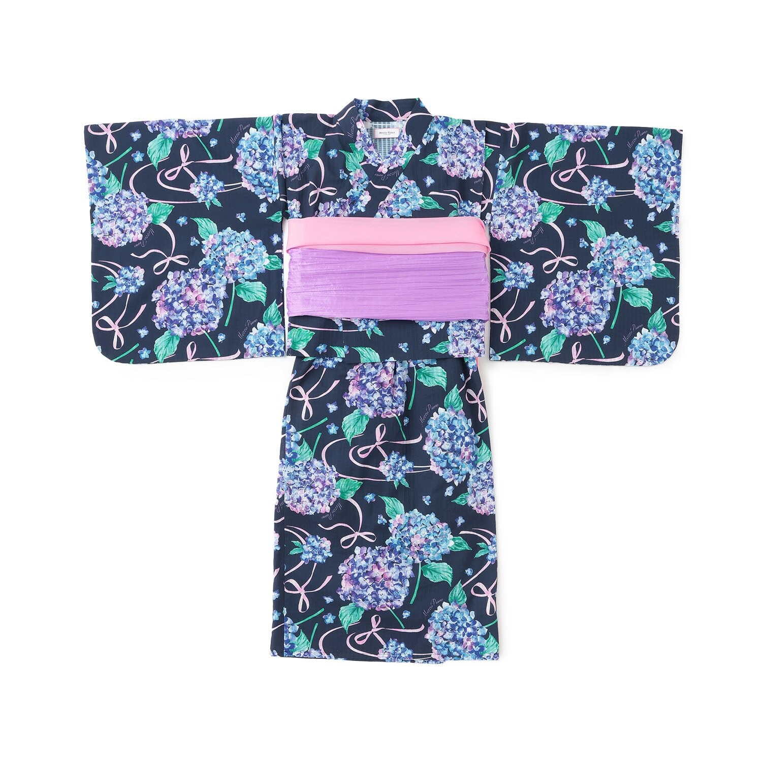 【接触冷感】あじさい柄2WAY浴衣