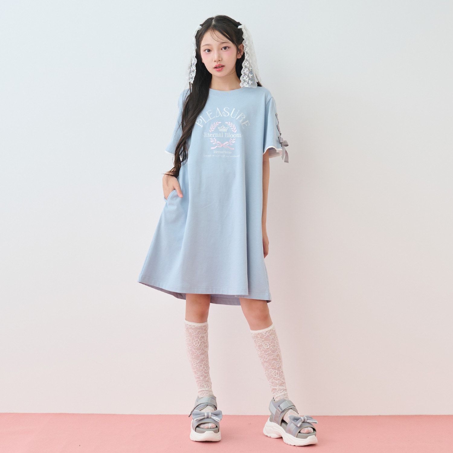 【接触冷感・吸水速乾】カレッジロゴTシャツワンピ