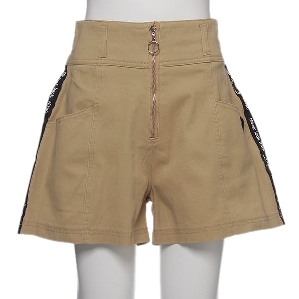 サイドロゴテープハーフジップショートパンツ