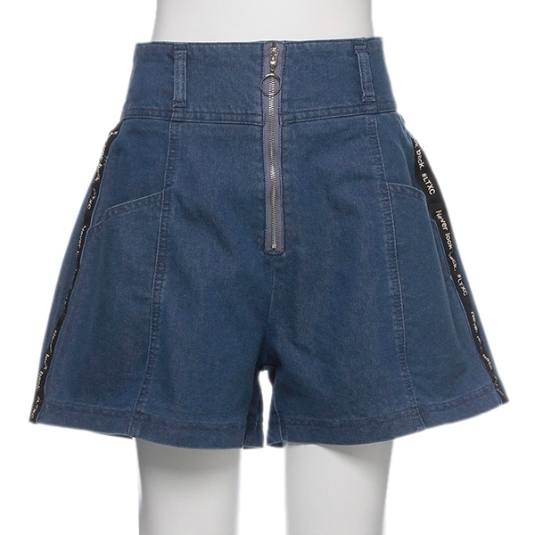 サイドロゴテープハーフジップショートパンツ