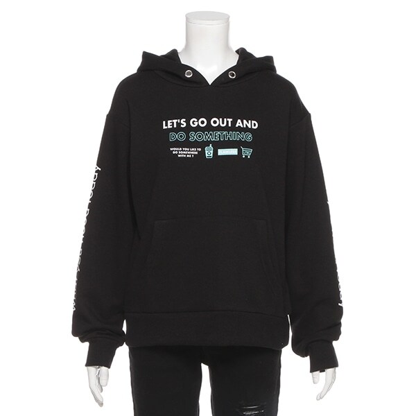 裏毛 ロゴプリントパーカー