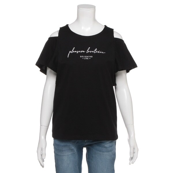 肩開きフリル袖Tシャツ(S(140) ラベンダー): ジュニア
