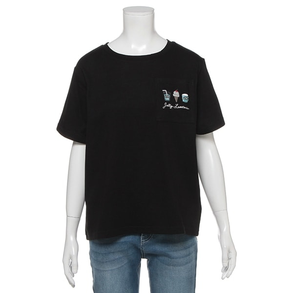 吸水速乾 胸ポケット3連刺しゅうTシャツ