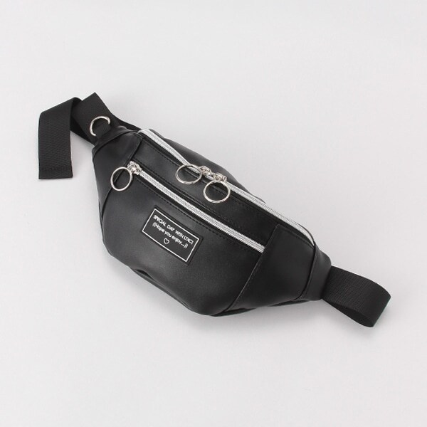 Narumiya Online ナルミヤ オンラインの公式通販サイトワンポイントフェイクレザーウエストバッグ F 黒 ジュニア
