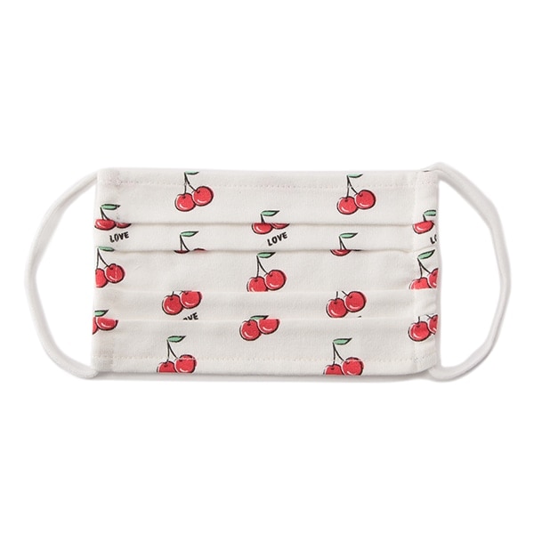 チェリー総柄布マスク