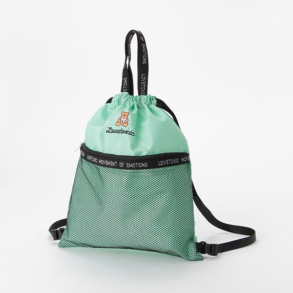 ワンポイント刺しゅうナップサック