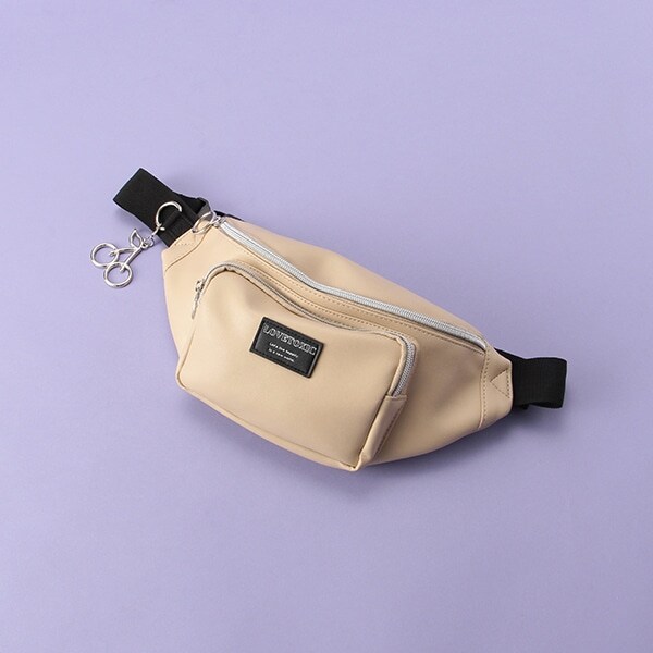 チェリーチャームつき合皮ウエストバッグ