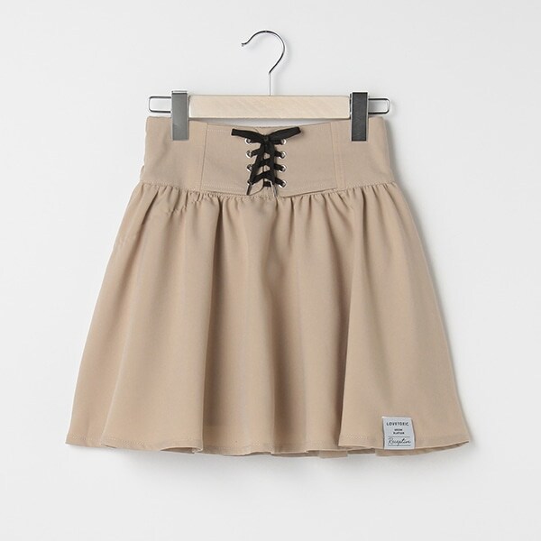 レースアップフレアスカパン
