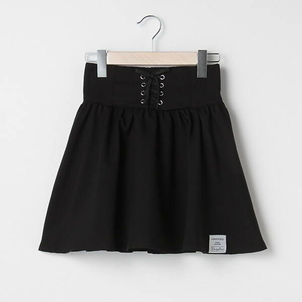 レースアップフレアスカパン