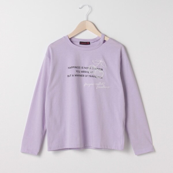 衿スリットシースルーチェリーTシャツ