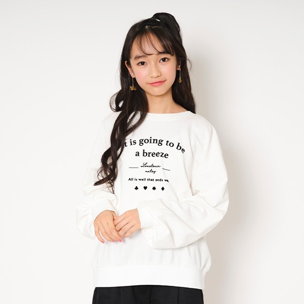 裏毛 バックリボンロゴトレーナー