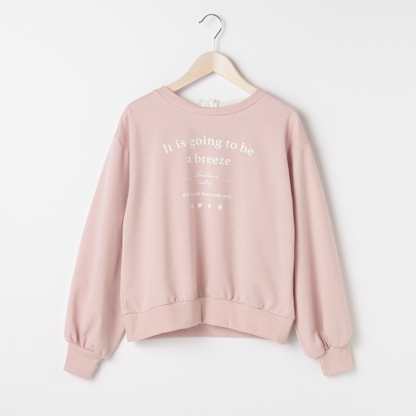 裏毛 バックリボンロゴトレーナー