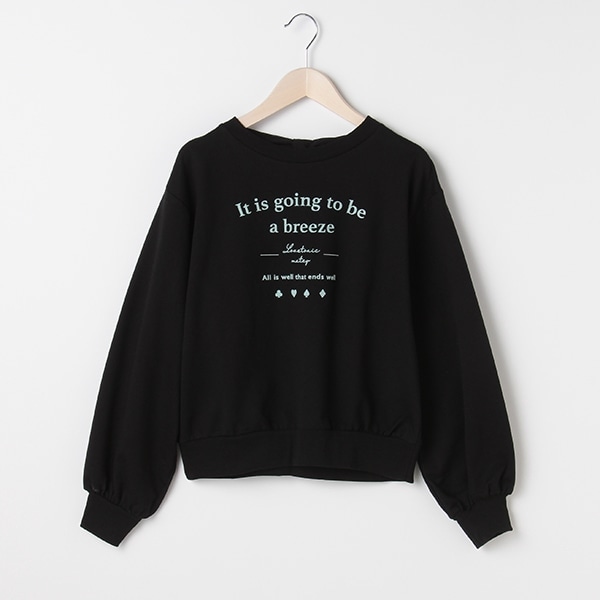 裏毛 バックリボンロゴトレーナー