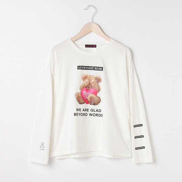 くまプリントTシャツ