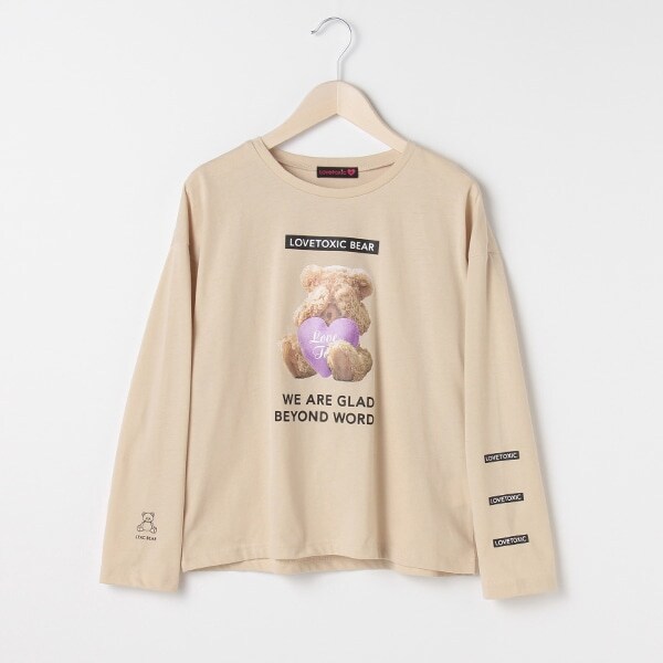 くまプリントTシャツ