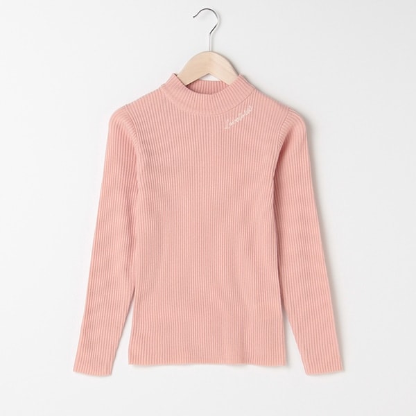 マシンウォッシャブル リブニットハイネックセーター