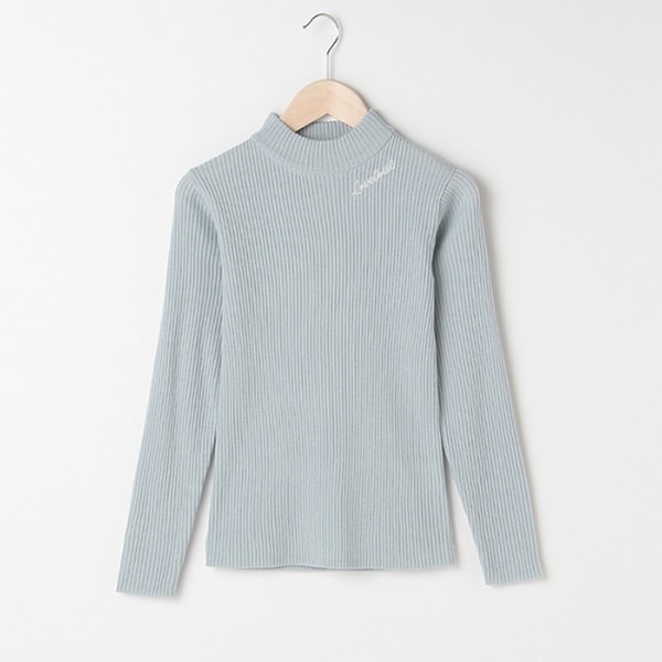 マシンウォッシャブル リブニットハイネックセーター