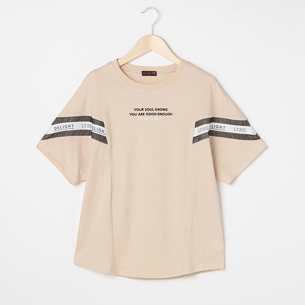 メッシュ切り替えロゴビッグTシャツ