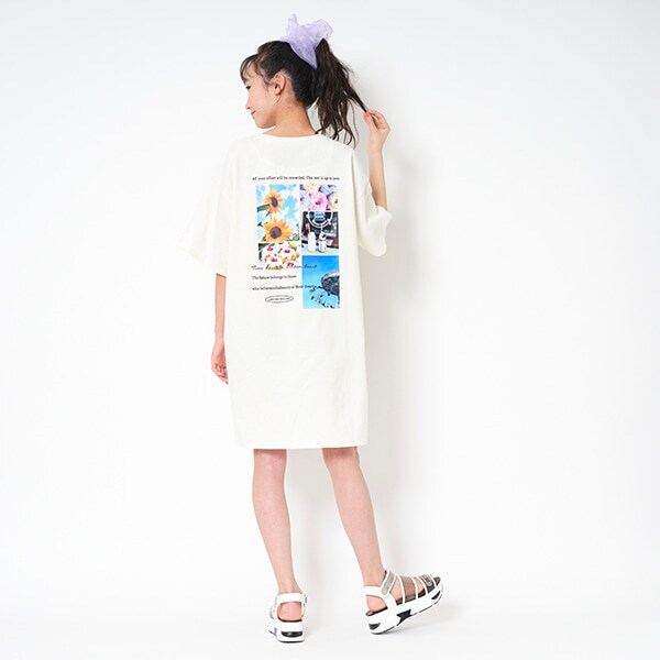 Narumiya Online ナルミヤ オンラインの公式通販サイトバックフォトプリントtシャツワンピース Ss 130 アイボリー ジュニア