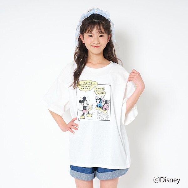 【DISNEY】コミックプリント半袖Tシャツ