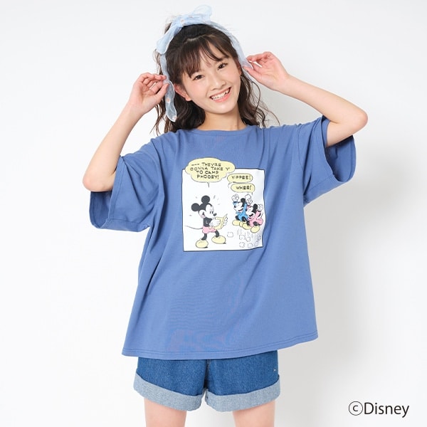 【DISNEY】コミックプリント半袖Tシャツ