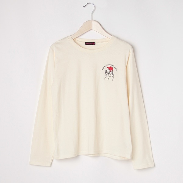 Narumiya Online ナルミヤ オンラインの公式通販サイトイラスト刺しゅう長袖tシャツ Ss 130 ラベンダー ジュニア