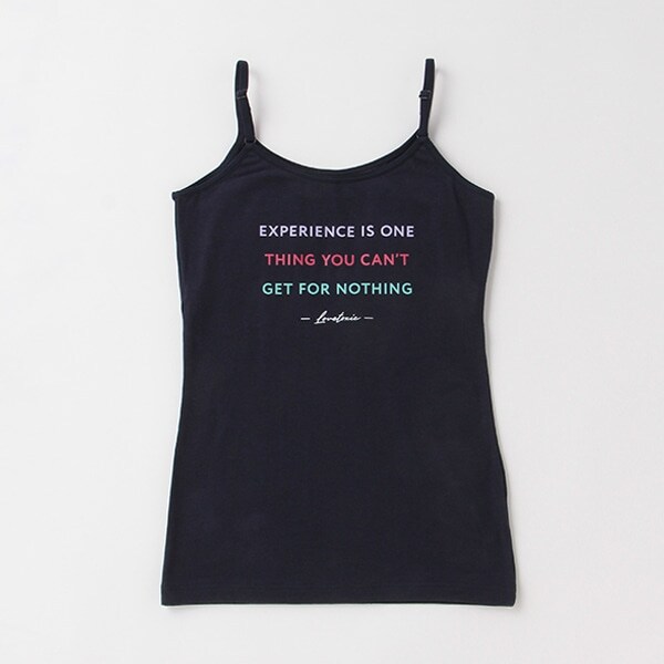 ロゴプリントカップつきキャミソール