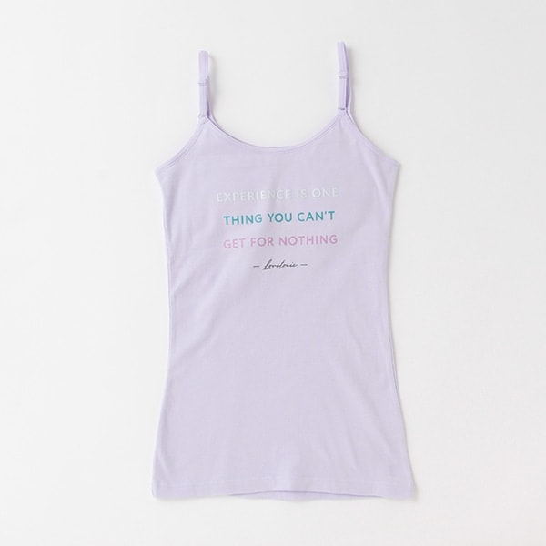 ロゴプリントカップつきキャミソール