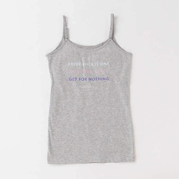 ロゴプリントカップつきキャミソール