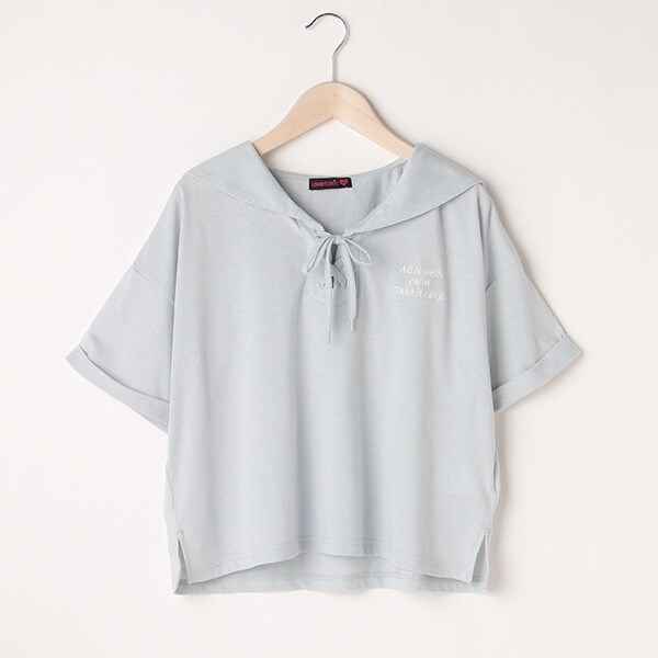 セーラーカラー半袖Tシャツ