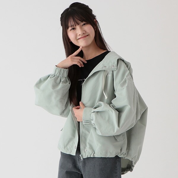 裏メッシュショートパーカ