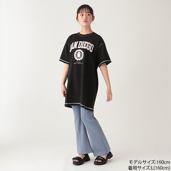 カレッジロゴTシャツワンピース