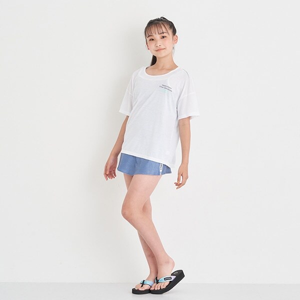 バックプリントTシャツつきキュロットパンツ3点セット水着【SWIM】(S