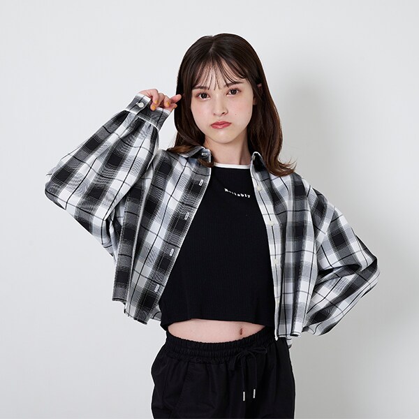短丈チェックシャツTシャツSET(SS(130) グリーン): ジュニア