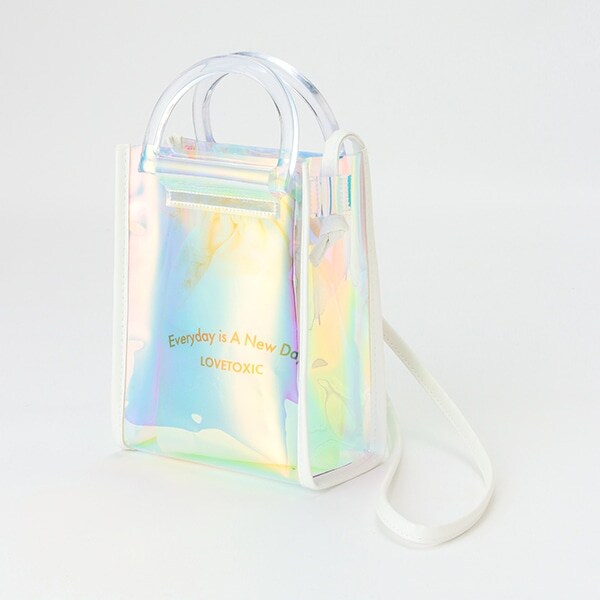 巾着つきビニールショルダーBAG(F 黒): ジュニア - ナルミヤ