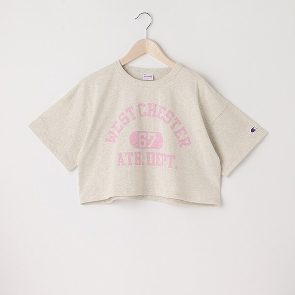 【Champion】ショート丈半袖Tシャツ