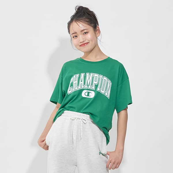 Champion】ロゴTシャツ(M(150) グリーン): ジュニア - ナルミヤ オンライン公式サイト