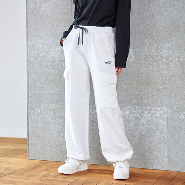 LTXC】【裏起毛】スウェットカーゴパンツ(S(140) トップ グレー