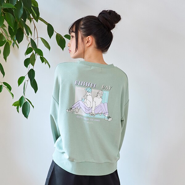 【WEB・一部店舗限定】バックイラストスウェット