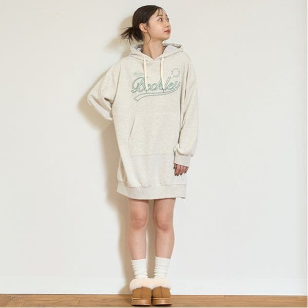 【LTXC/GOODPRICE】立体刺しゅうパーカワンピース