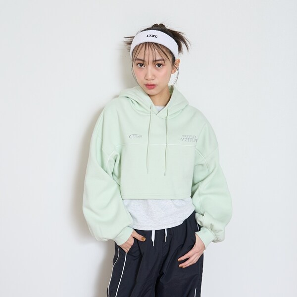 【LTXC】裏起毛クロップドパーカインナーSET