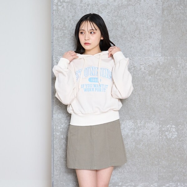 GOODPRICE】カレッジコンパクトプルパーカ(S(140cm) 黄