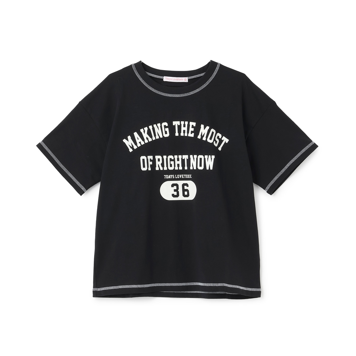 【7days】ロゴナンバー半袖Tシャツ