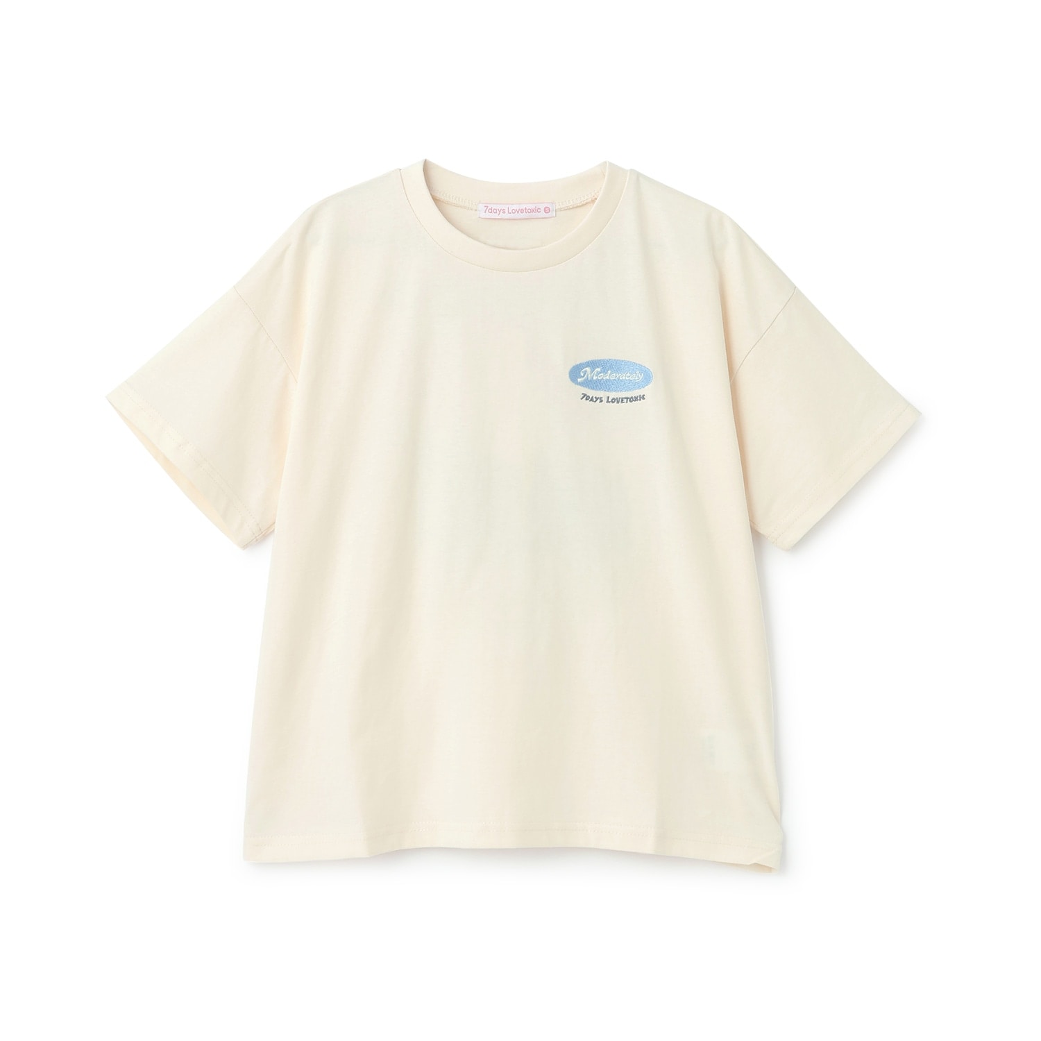 【7days】バックガールイラスト半袖Tシャツ
