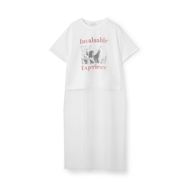 チュールレイヤードTシャツ