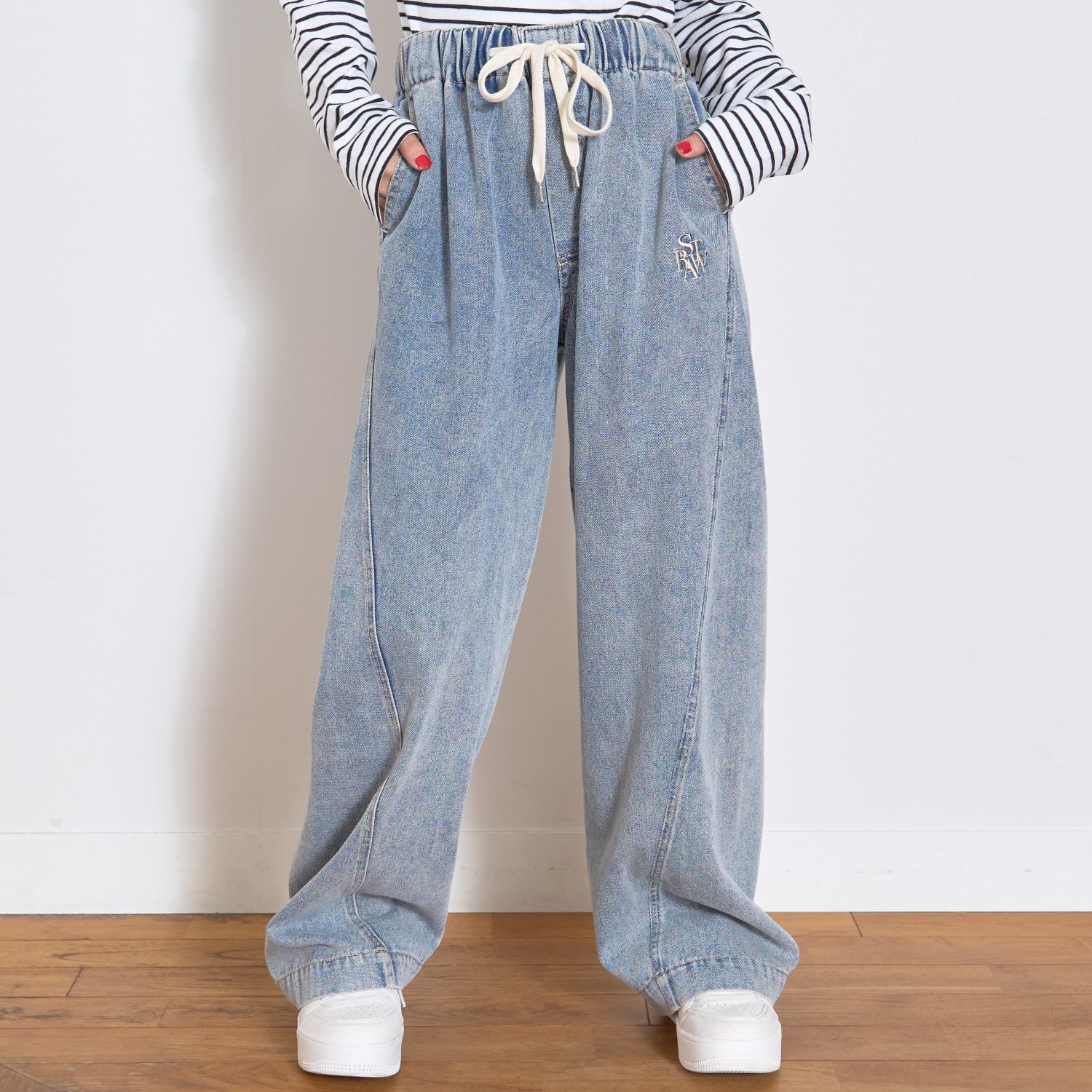 サマ見えイージープルオンパンツ