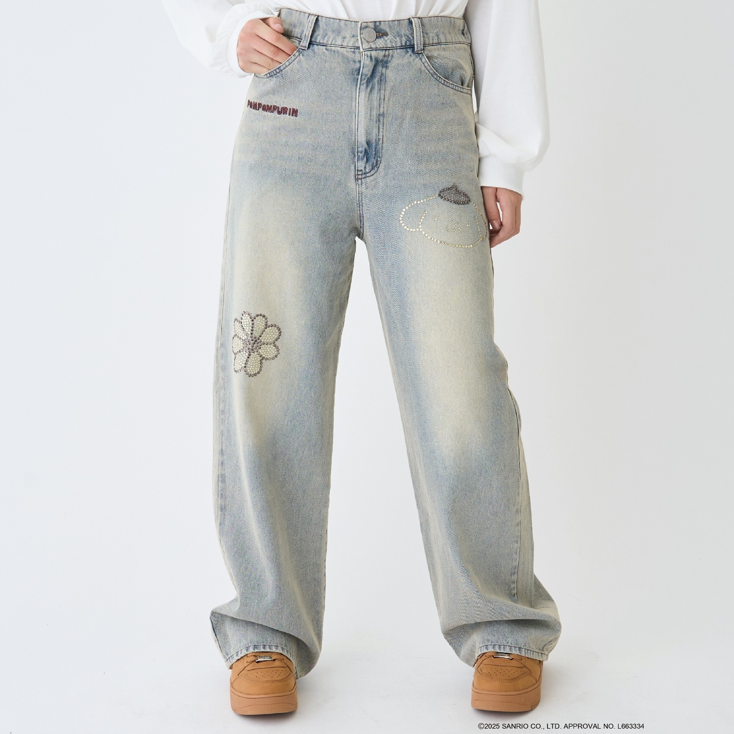 【サンリオキャラクターズ】デニムワイドパンツ